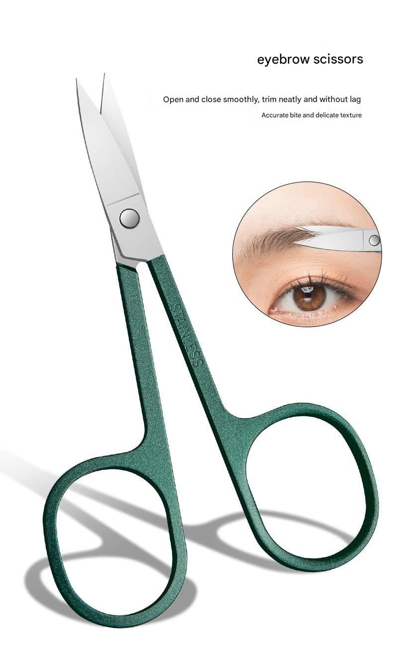 Portable Dark Green Nail Clippers Set - 6 Pieces Travel Kit