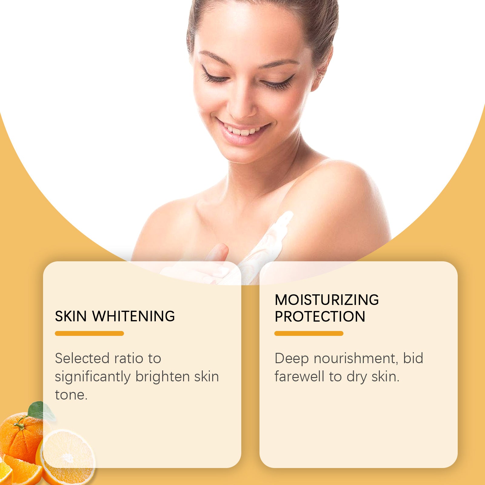 Orange Body Moisturizing Fragrance Gift Set Relieves Skin Dryness Body Cleansing Spray Set