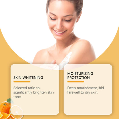 Orange Body Moisturizing Fragrance Gift Set Relieves Skin Dryness Body Cleansing Spray Set