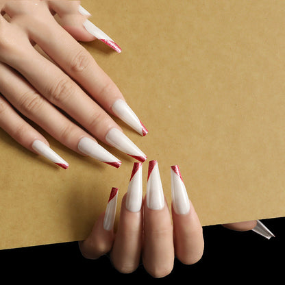 Rose Gold French Manicure Fake Nails | Press-On Set