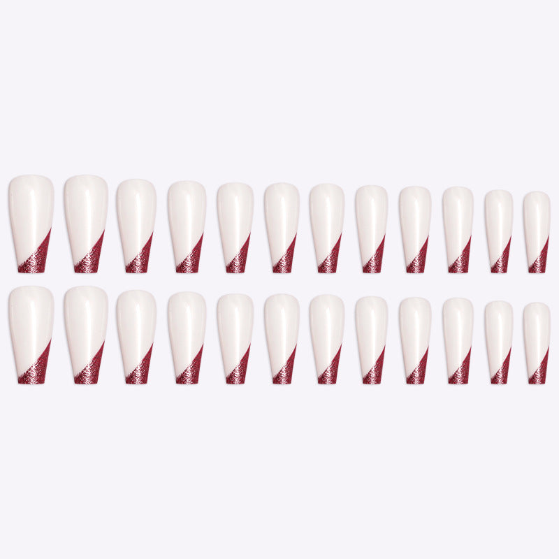 Rose Gold French Manicure Fake Nails | Press-On Set