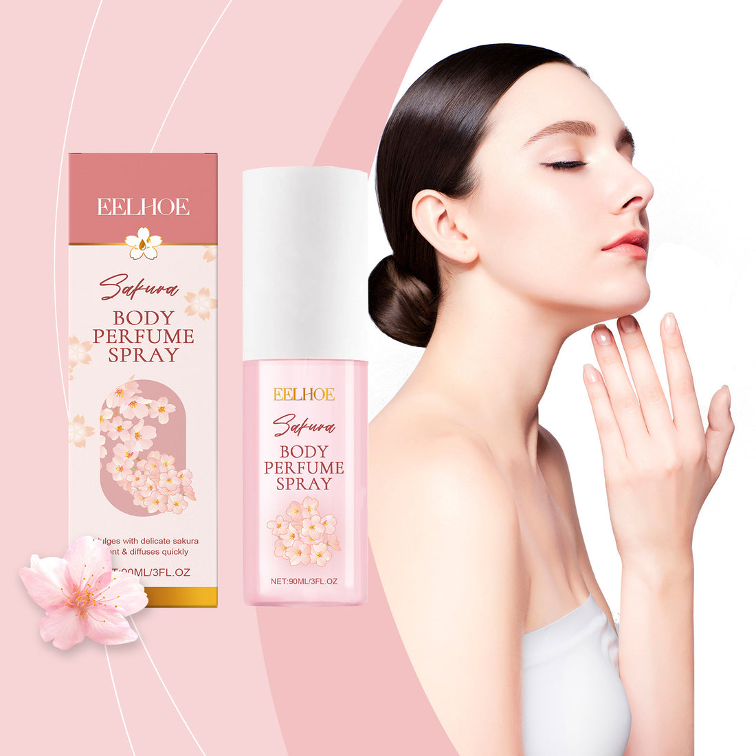 Cherry Blossom Body Perfume Spray Elegant Softening Skin