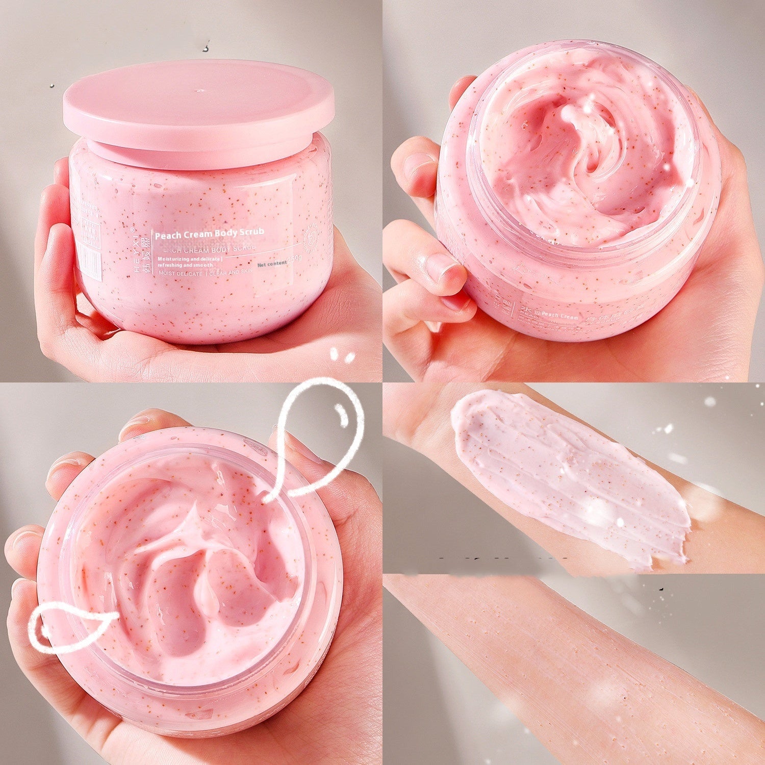 Peach Cream Body Scrub Cream