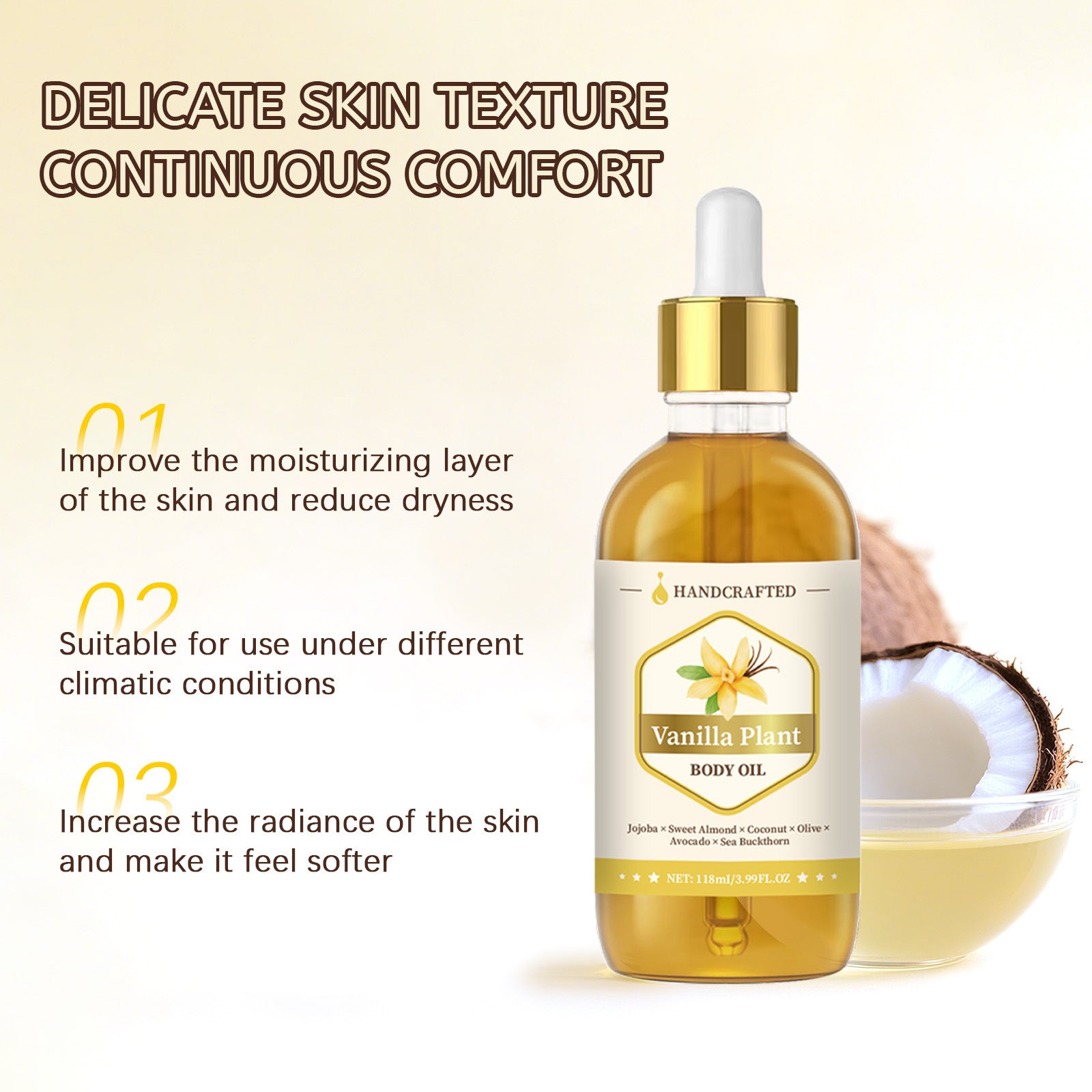 Soothing Essential Oil Body Massage Oil Gentle Moisturizing