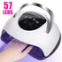 UV Nail Lamp with 57 LEDs, professional gel nail dryer for fast and even curing.
